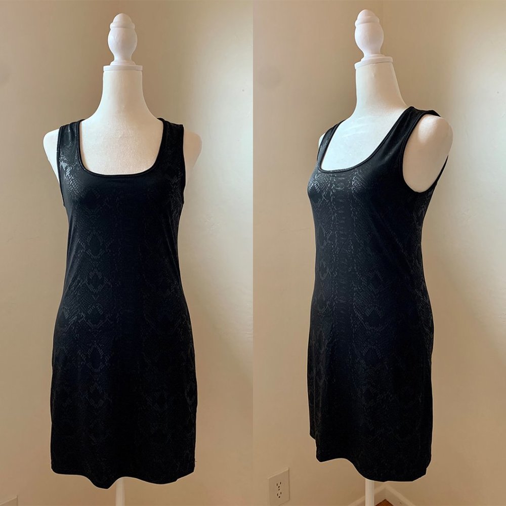 Eight Sixty Black Snake Print Bodycon Mini Dress LBD